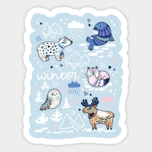 Polar animals Sticker